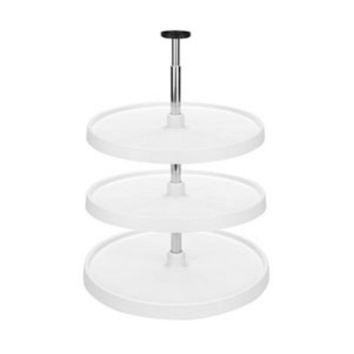 18x22 Almond Polymer Lazy Susan 3-Shelf A503