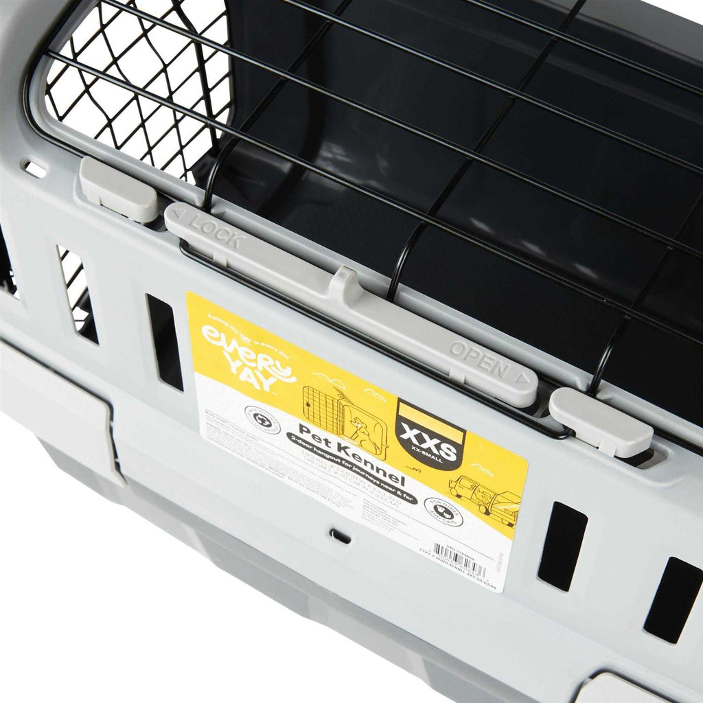 Grey 2-Door Pet Kennel R640