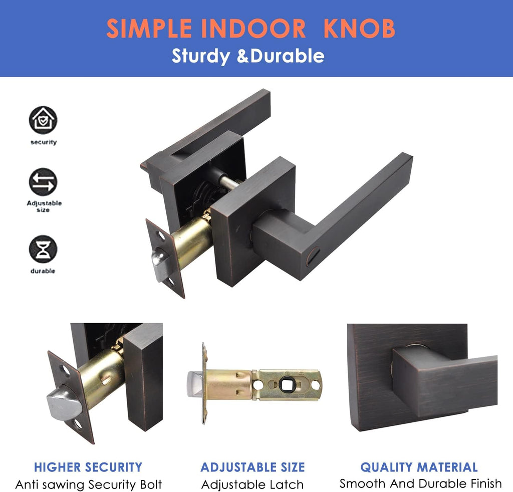 Brushed Bronze Zinc Alloy Door Lever Lock B269511