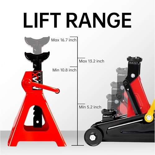 3-Ton Low-Profile Dual Pistons Heavy-Duty Steel Racing Floor Jack G60000