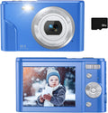 Light Blue 36MP Full HD 1080P Rechargeable Kids Camera with 32GB SD Card D3195