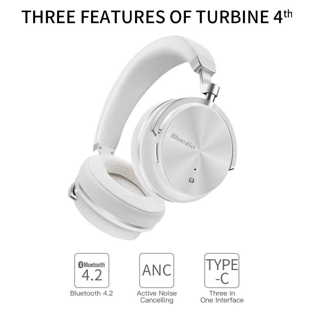 Active Noise Cancelling Over-Ear Wireless Bluetooth Headphones with Mic (Red) O319806