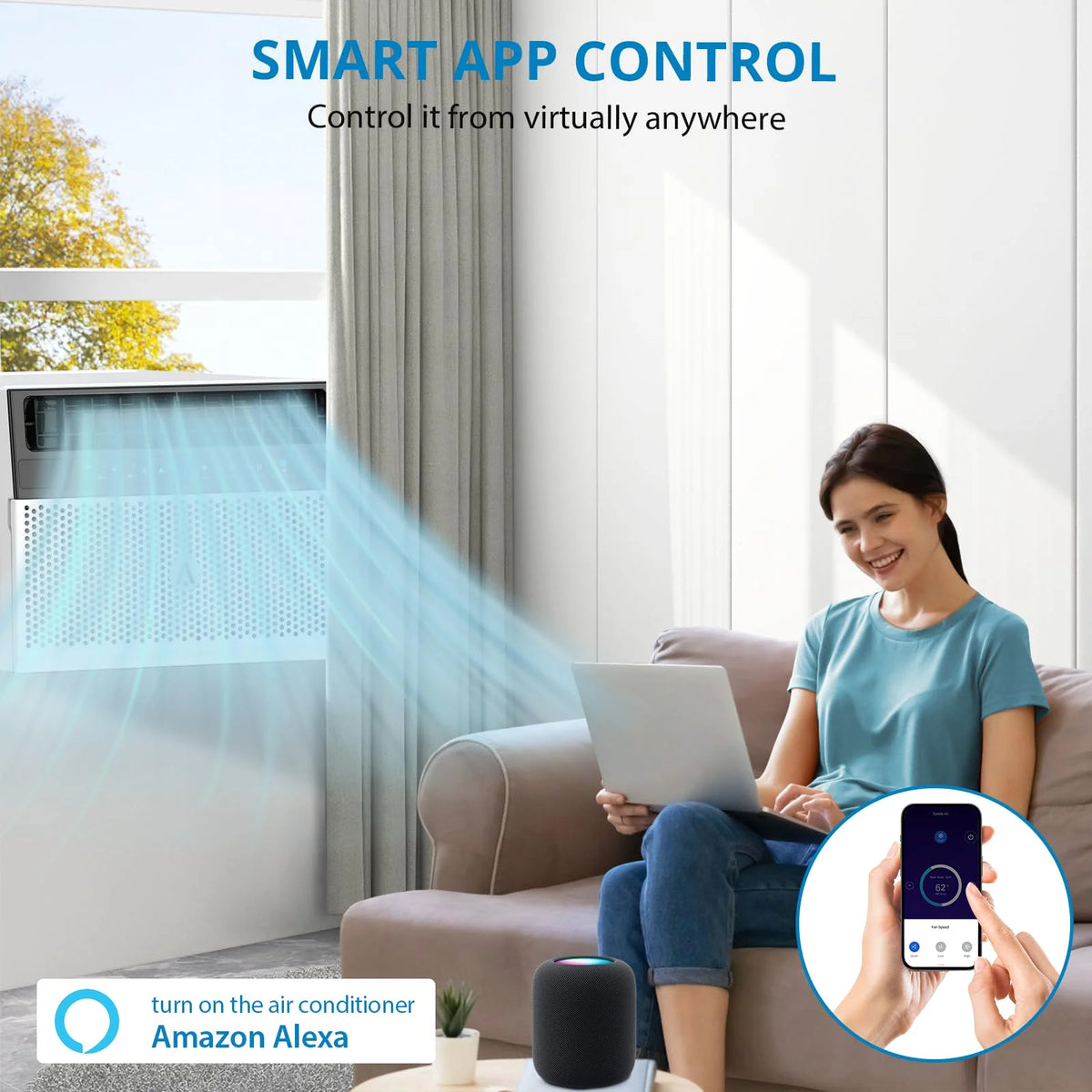6000 BTU Window Air Conditioner with Remote Control W4286