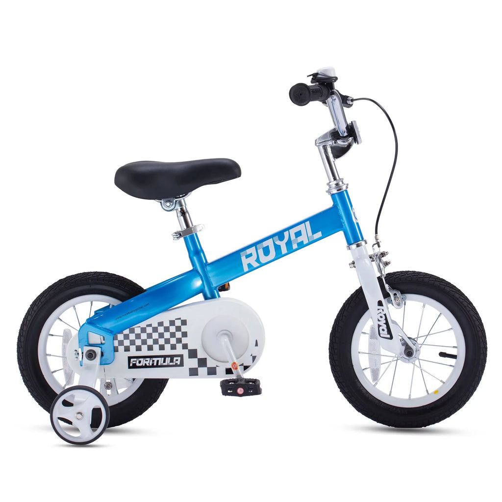 Blue Kids Bike with Training Wheels & Coaster Brake J865