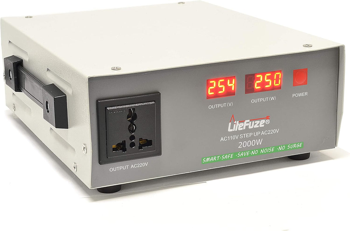 1500-Watt Voltage Converter Transformer with Circuit Breaker Protection B3059