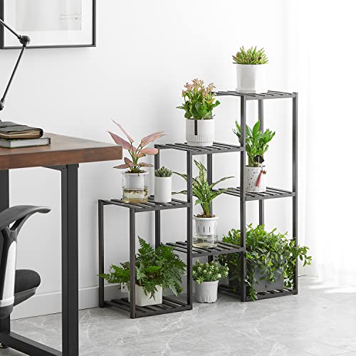 3 Tiers 7 Potted Bamboo Plant Stand E865958
