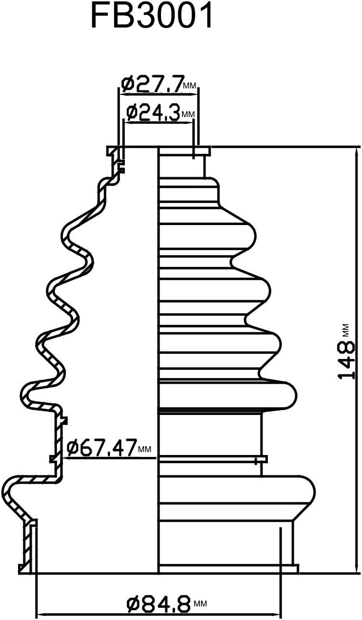 Universal Large Shaft CV Boot Kit Y18346