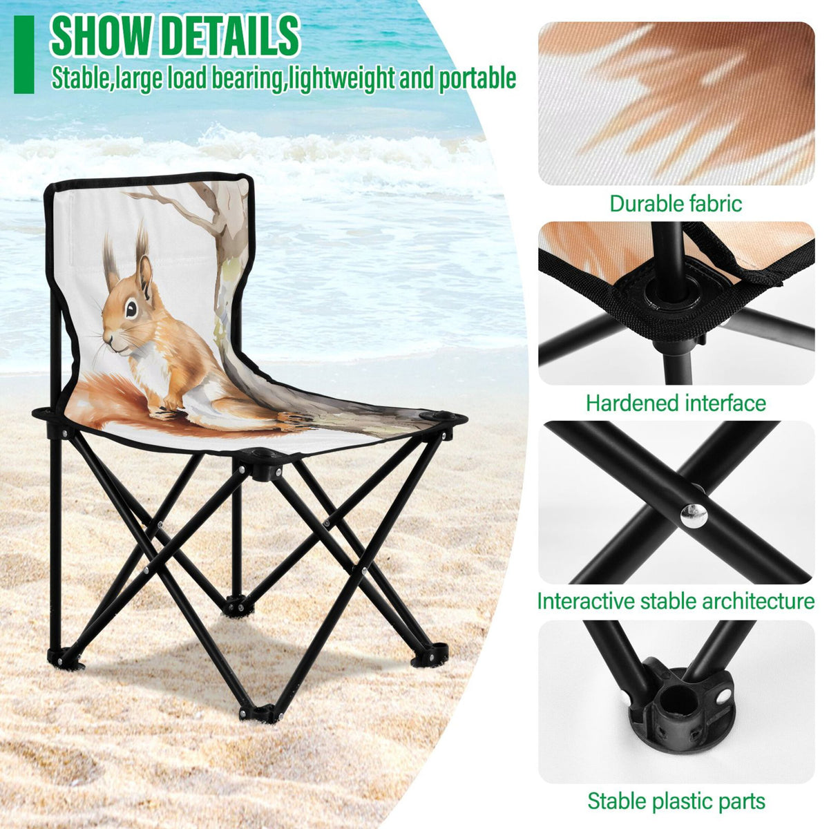 Portable Camping Chair with Carry Bag V523