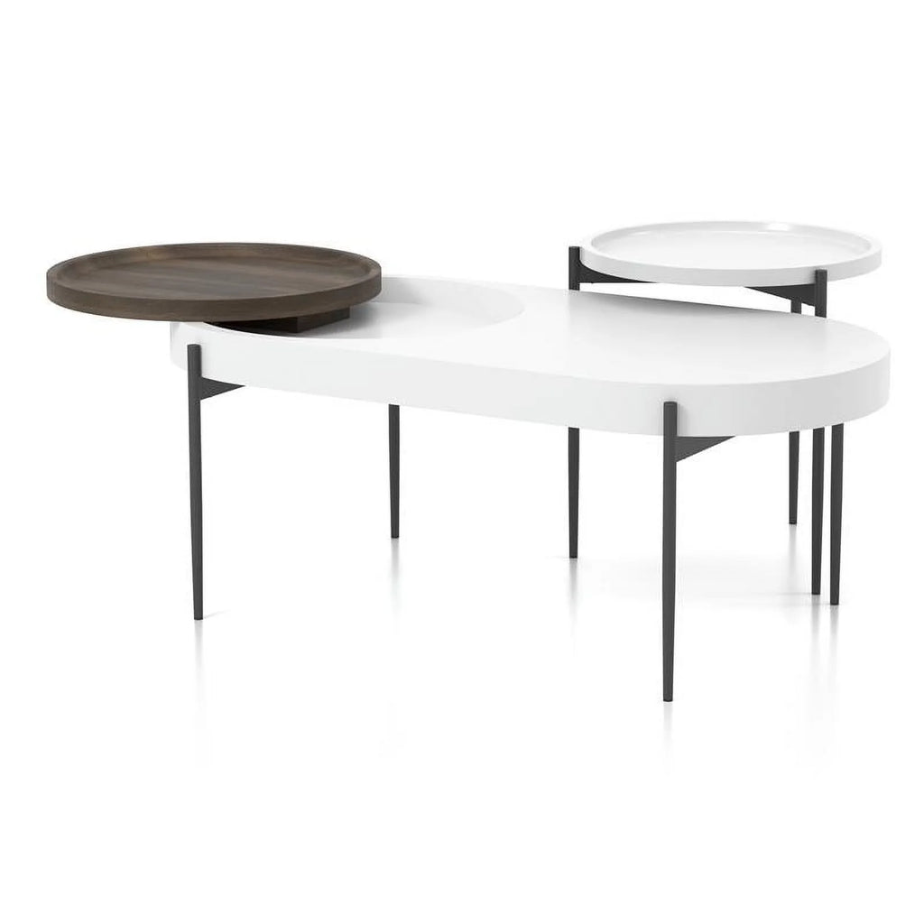 White 2-Piece Metal Coffee Table Set M73939