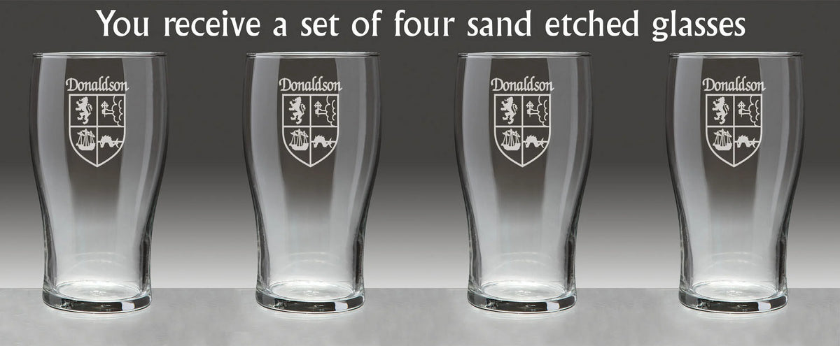 Irish Coat of Arms Tavern Glasses Set of 4 B310