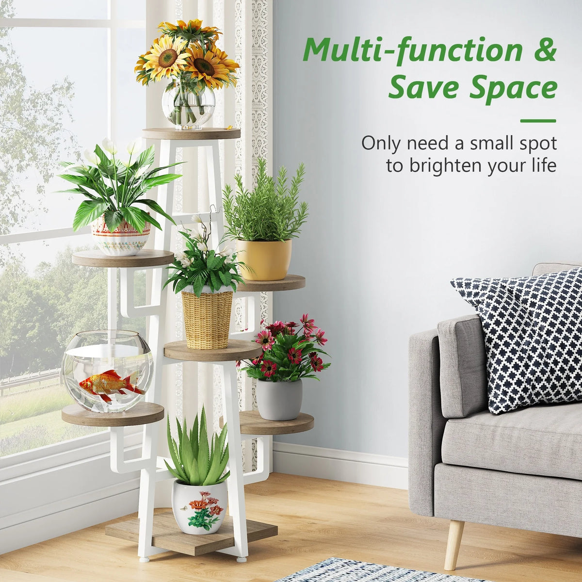 7 Tier Wooden Plant Stand R915134