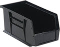 Plastic Storage Stacking Bin, Black, Case of 12 E9868