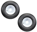2-Pk Golf Cart Tires On Rims 18X8.50-8 White 4 Lug O43125