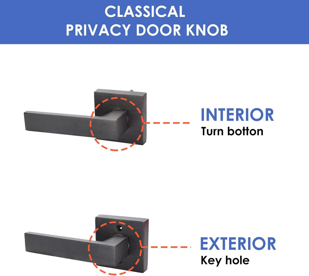 Brushed Bronze Zinc Alloy Door Lever Lock B269511