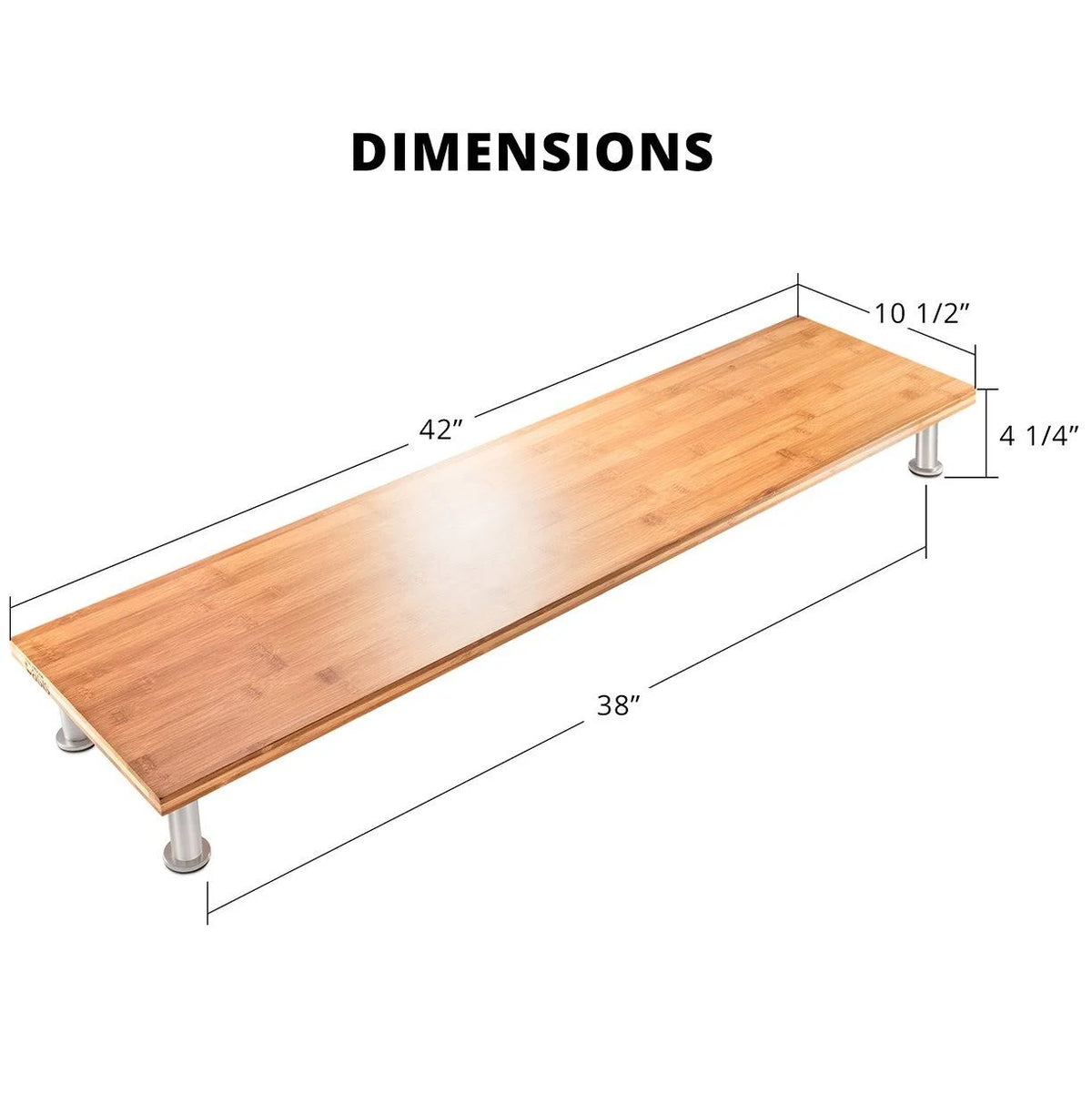 Solid Bamboo Dual Monitor Stand D72288