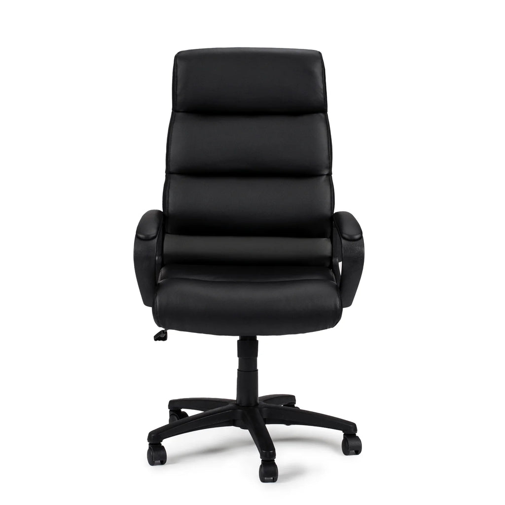 Black Faux Leather Office Chair I817
