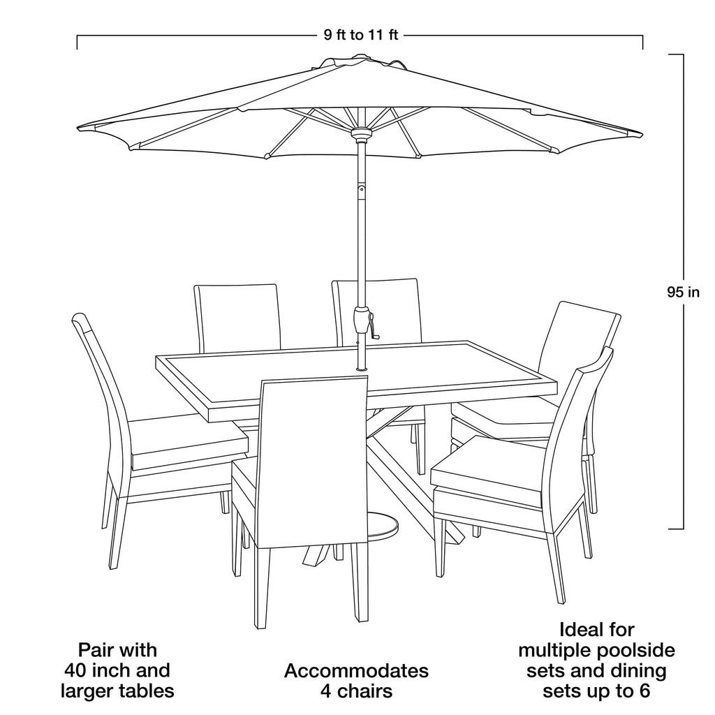 9' Round Crank Patio Umbrella L186953