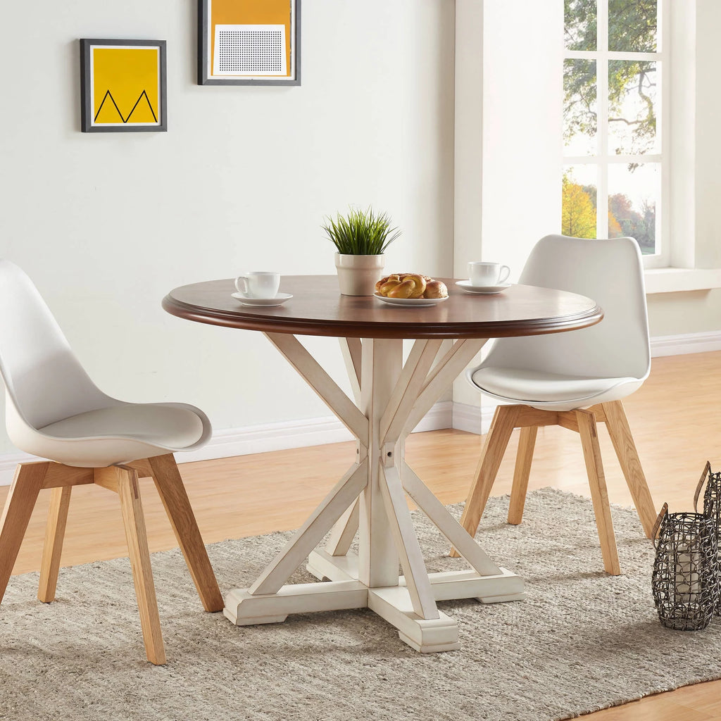 Antique White Farmhouse Dining Table R646