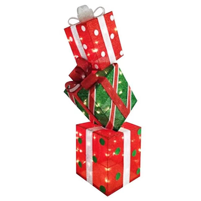 3 ft. LED Stacking Gift Boxes Porch Decor K9849