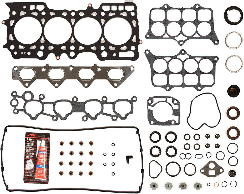 Head Gasket Set Intake Exhaust Valves for 92-96 Honda Prelude 2.3L H23A1 DOHC H6526