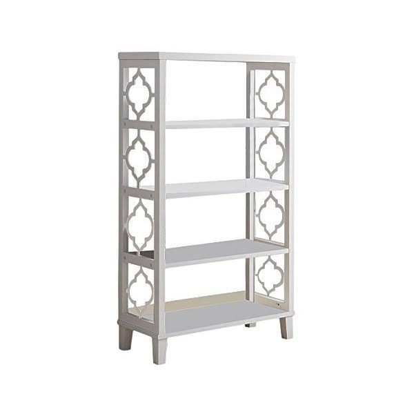 White 5 Tier Wood Etagere Bookcase A2341