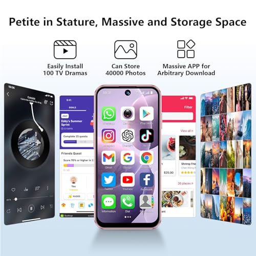 Pink 3.88" HD Full Screen Unlocked Mini Smartphone 2GB+16GB 2000mAh M68091