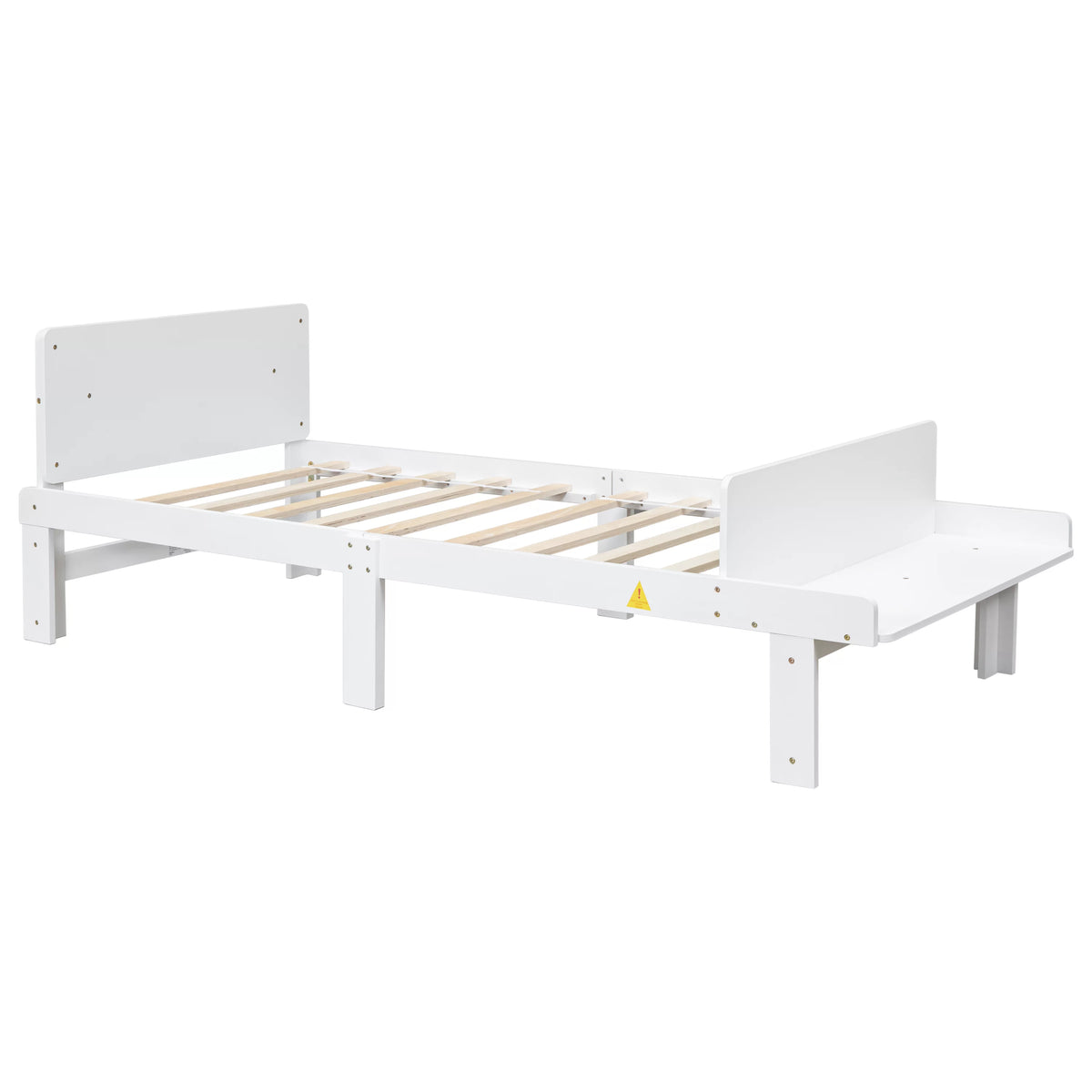 Twin Platform Bed with Bench and Storage L2321