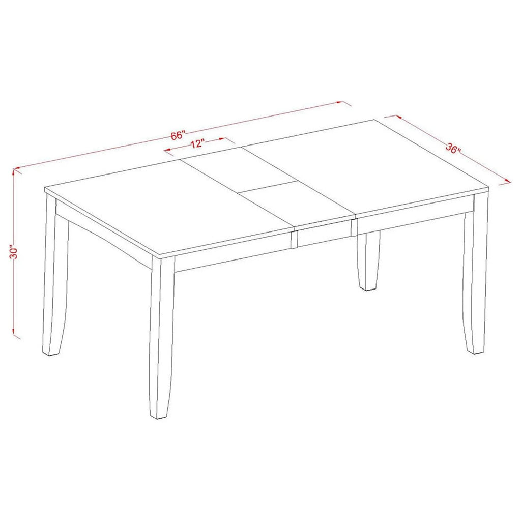 Espresso Rectangular Dining Table with Butterfly Leaf P391595