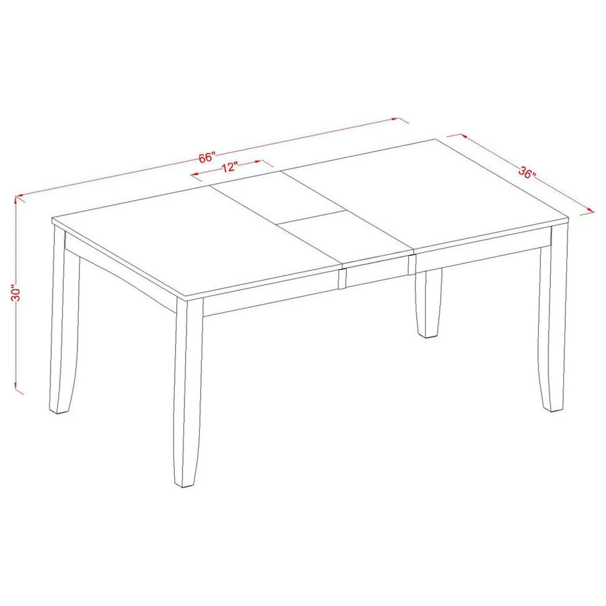 Espresso Rectangular Dining Table with Butterfly Leaf P391595