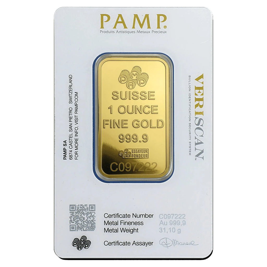 1 oz Gold Bar in Assay R869