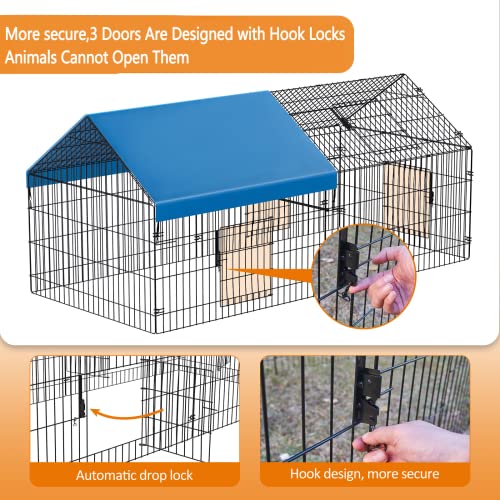 Metal Chicken Coop with Cover G893771