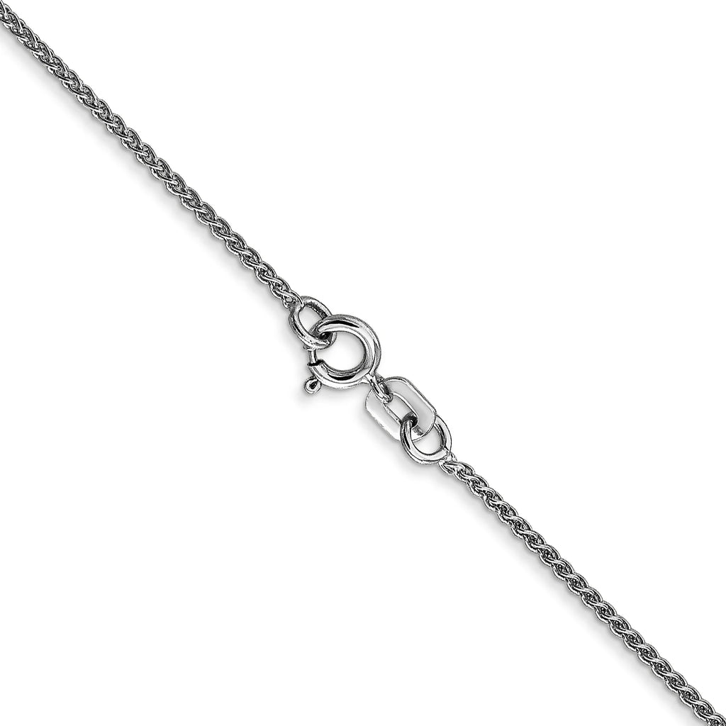 14K White Gold Spiga Chain Necklace 16 Inches U3430