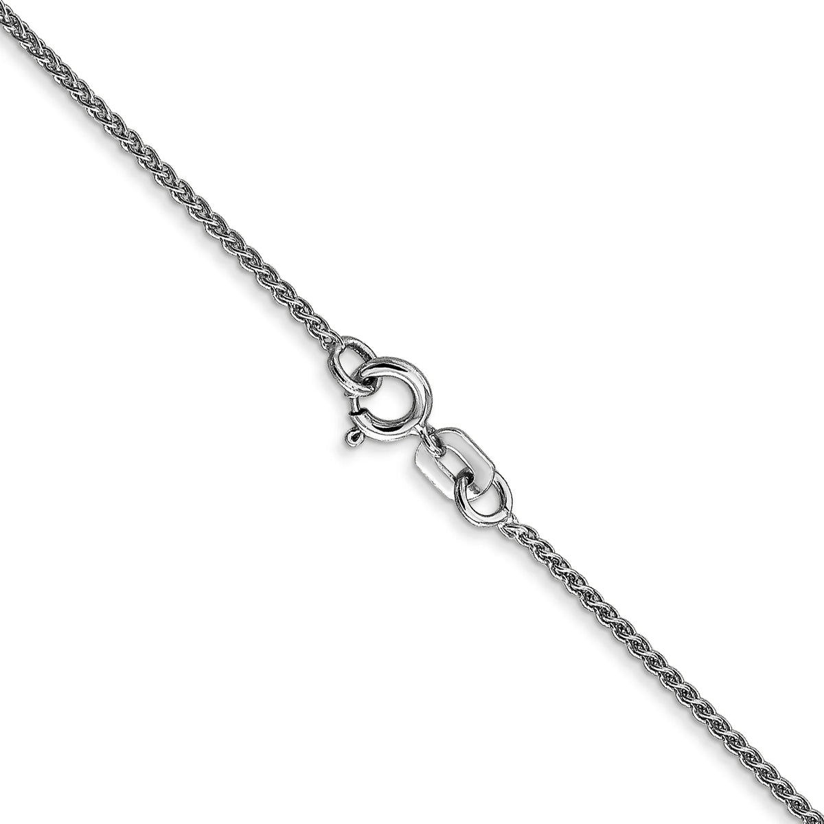 14K White Gold Spiga Chain Necklace 16 Inches U3430