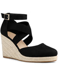 Espadrille Platform Closed Toe Wedges Heel Sandal A20782
