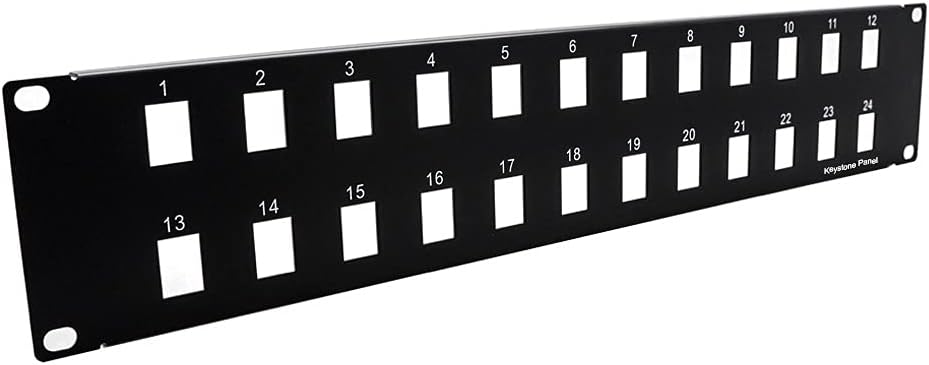 Patch Panel for Keystone Jack 24 Port Pack of 2 V7304