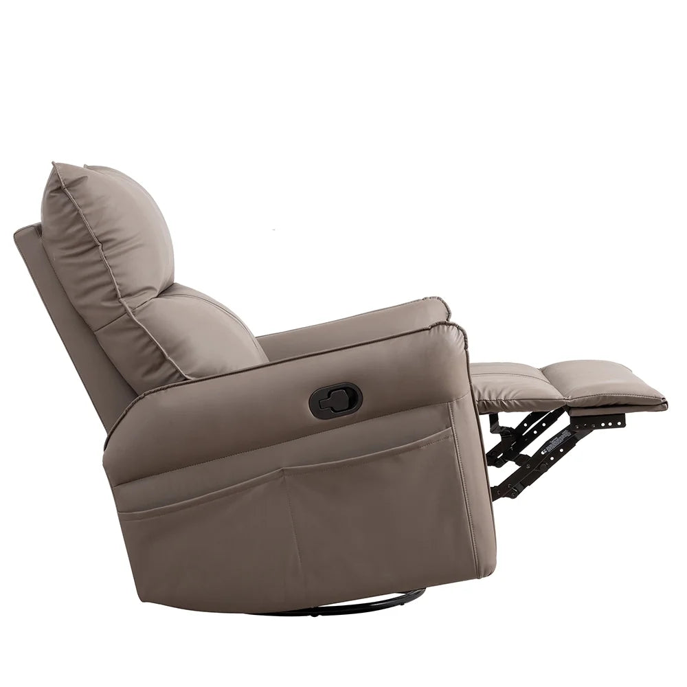 High Back 360 Degree Swivel Rocking Chair with Side Pocket J966