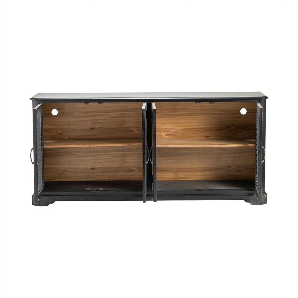 Black Wood 4 Door Sideboard D89983