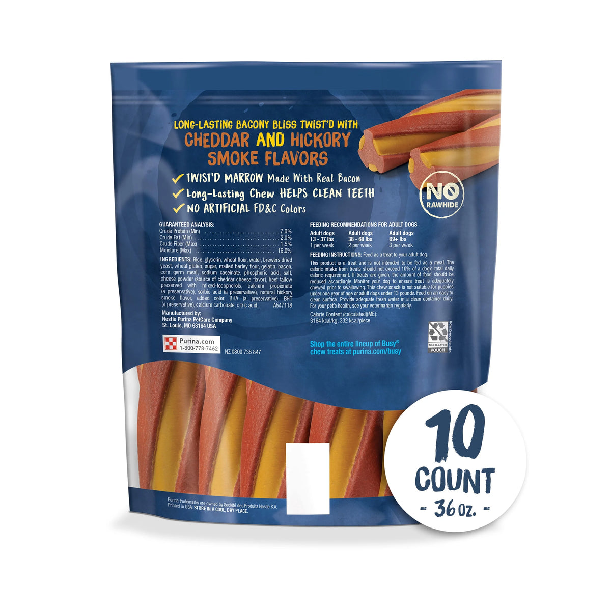 Cheddar & Hickory Smoke Dog Treats 36 oz 10 Pack S571
