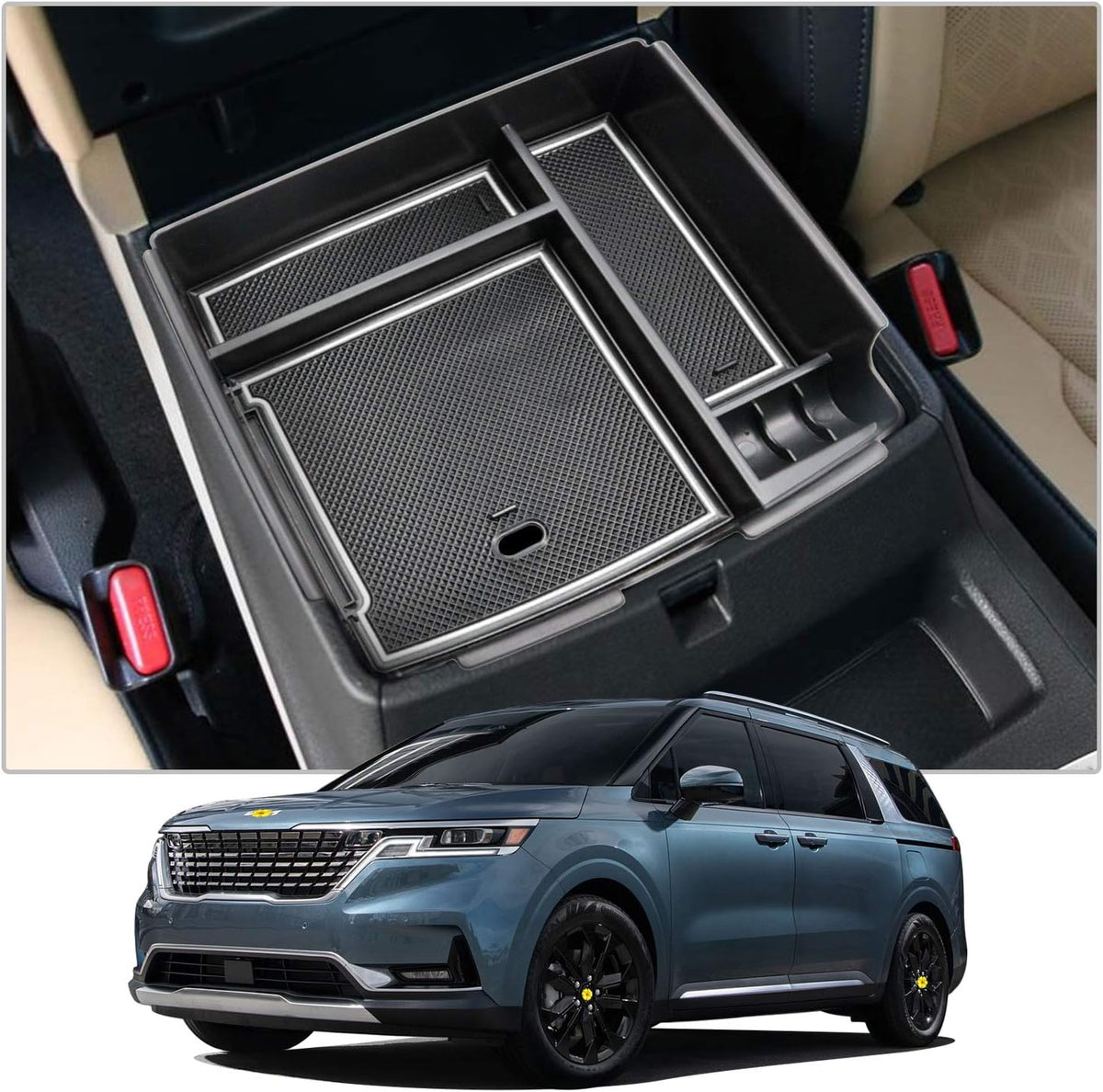Black ABS Console Organizer Tray A3988