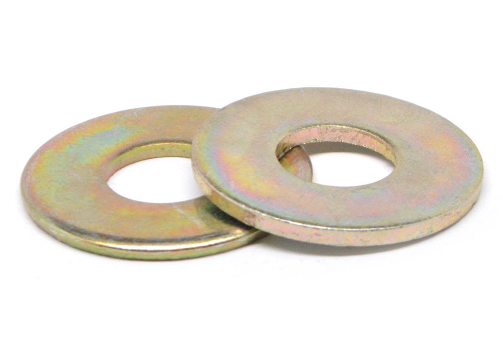 7/8x22 Grade 8 Flat Washer SAE Pattern Medium Carbon Steel Yellow Zinc Plated Pk 600 S477