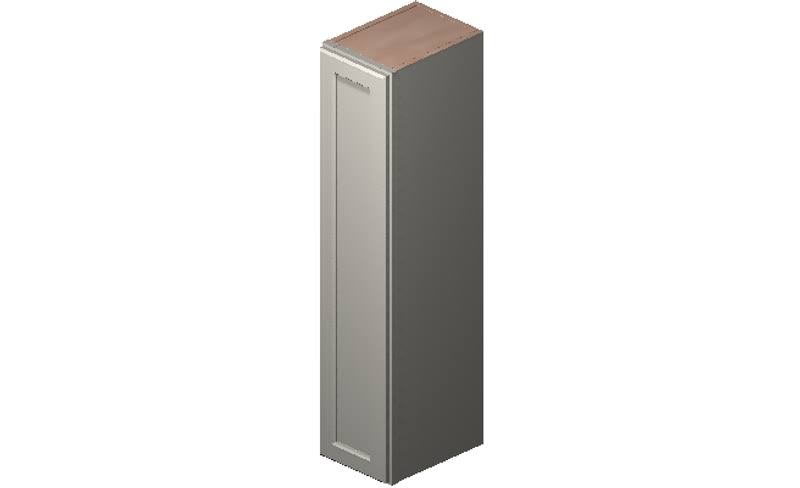 Antique White 1 Door 3 Shelves Wall Cabinet Y624260