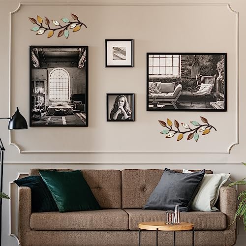2 Pieces Metal Tree Leaf Wall Decor B843124