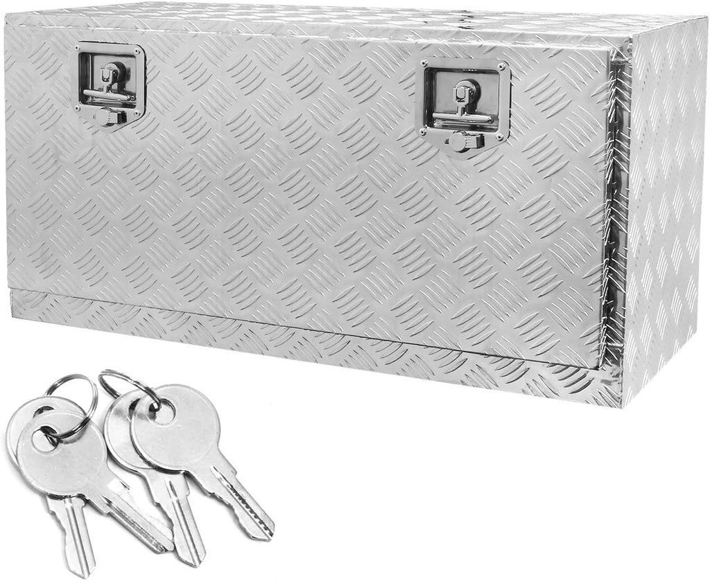 36-Inch Aluminum Truck Underbody Flatbox Pickup Tool Box Storage Lock with Keys F38984