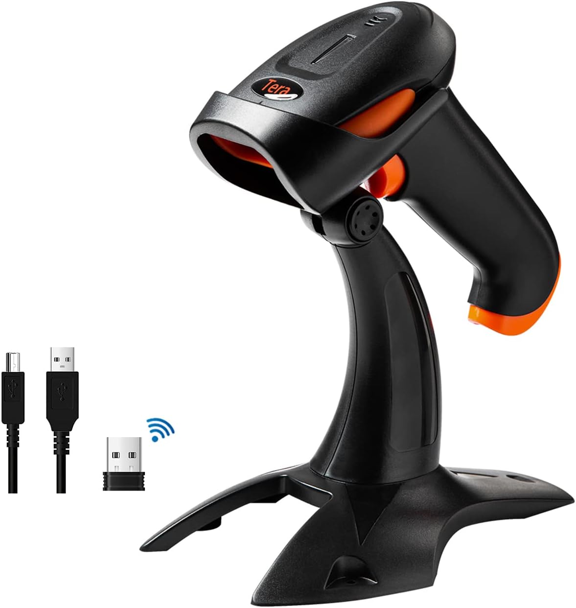 2D QR Barcode Scanner with Stand, Bluetooth & 2.4GHz Wireless & USB Wired, Pack of 2 I861