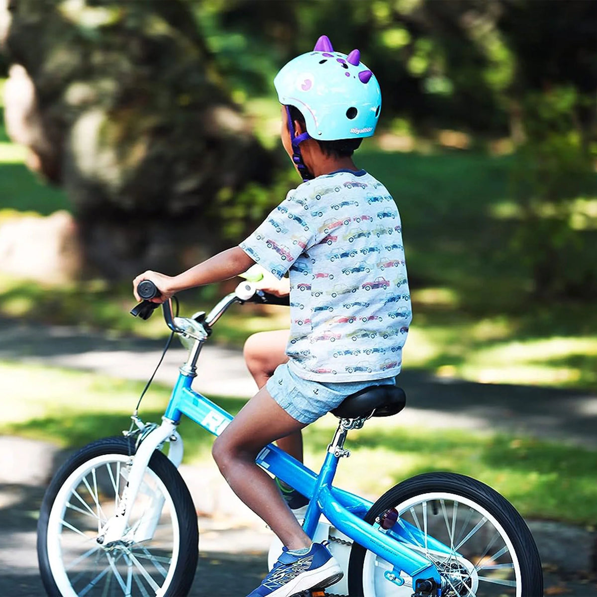 Blue Kids Bike with Training Wheels & Coaster Brake J865
