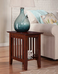 Chair Side Table in Walnut or Caramel O693