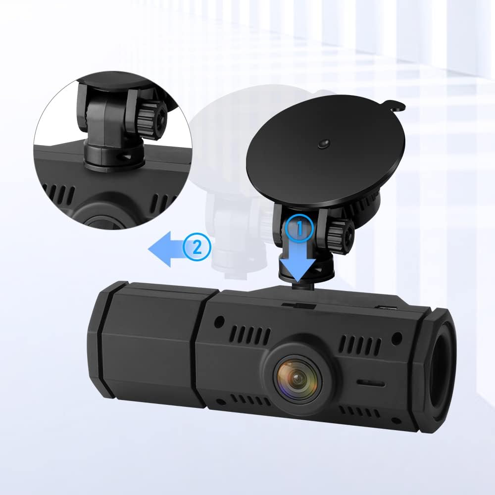 Dual Dash Cam Front and Inside FHD 1080P Dash Camera with IR Night Vision 310°Wide Angle 24H Parking Monitor Pack of 2 F770