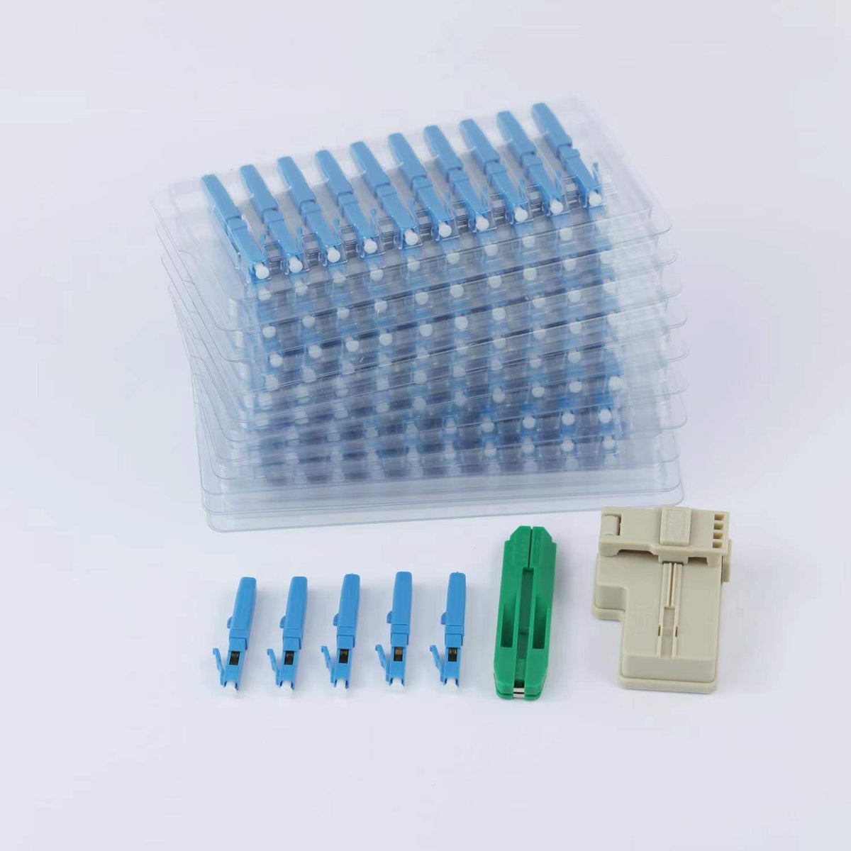 100pcs LC UPC Fiber Optic Quick Connector Single Mode 9/125 B56692