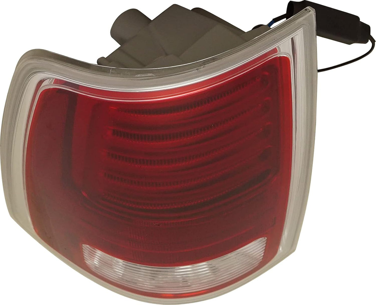 Tail Light Compatible with 2013-2018 Ram 1500/2500 Clear & Red Lens Chrome CAPA Driver Side C465