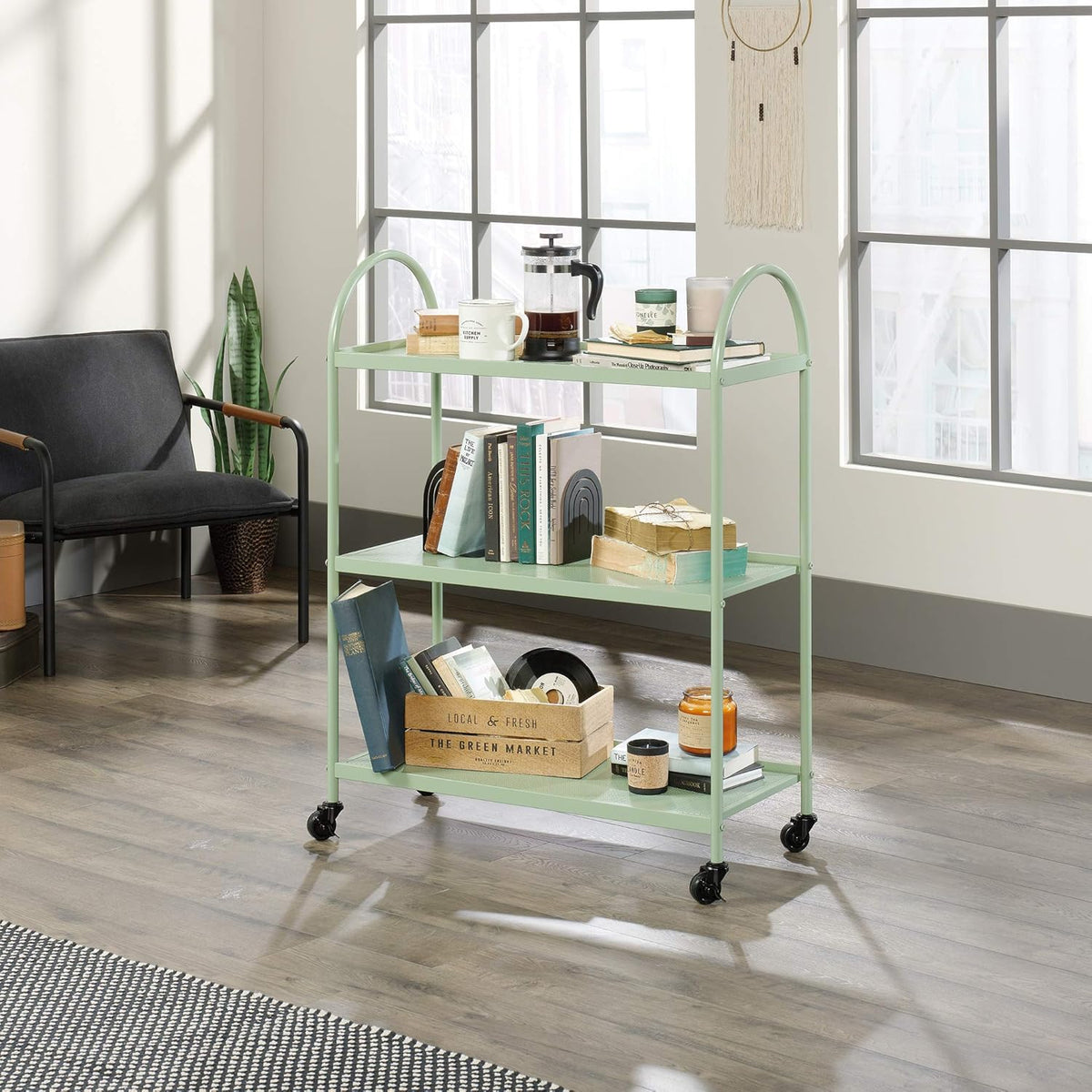 Green Café Library Cart O912011